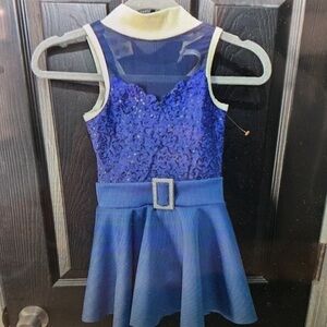 Kids Blue Sequin Dress Costume